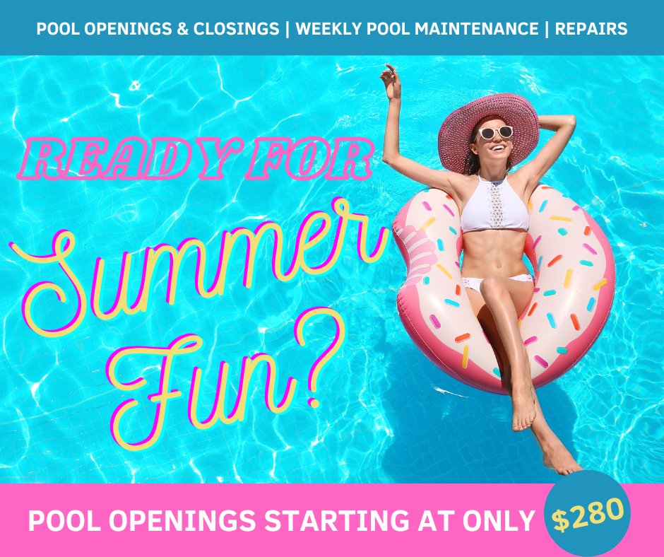 Pool Openings starting at only $280! Schedule today!
conta.cc/49OgUsN