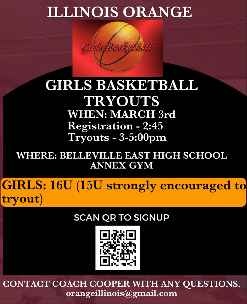 himlclm's tweet photo. Illinois Orange 16U girl basketball tryouts. https://t.co/PlxJ7NimsY
