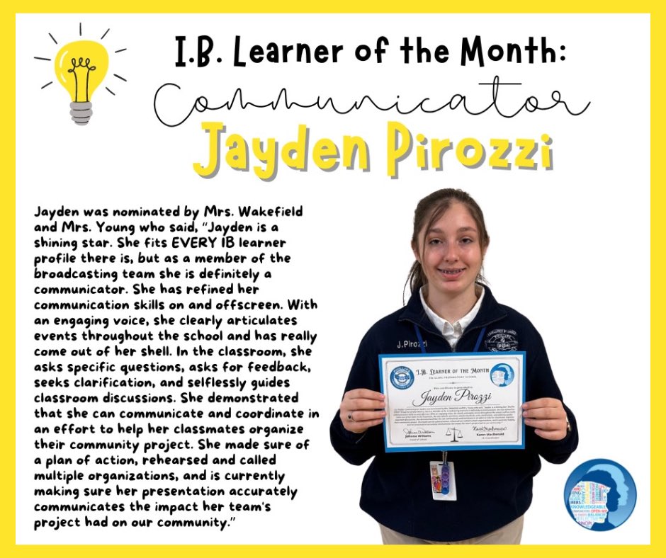 Our I.B. Teacher and Student of the month for the profile: Communicator. 🎉
#ExcellenceByChoice
#AimForExcellence