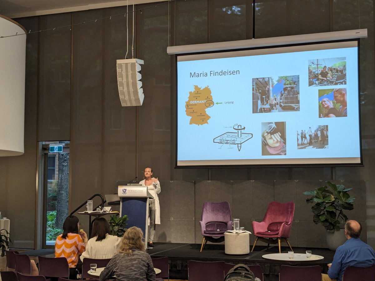 Dr. Maria Findeisen sharing her diverse experience and unconventional career story at #GWB2024.