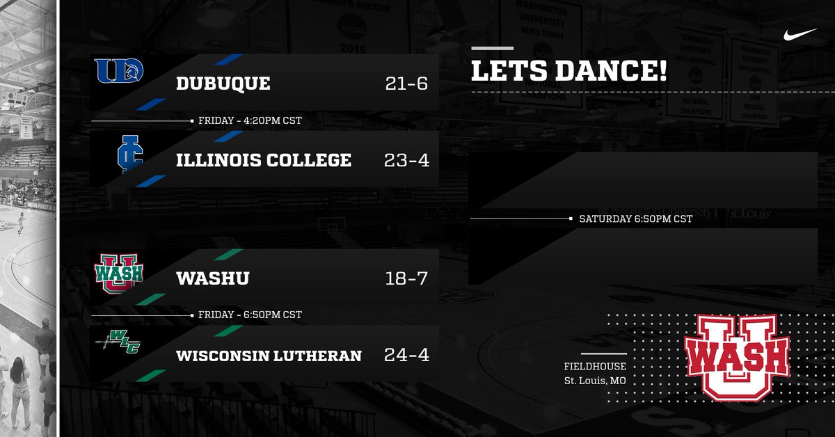NCAA 1st and 2nd Rounds at WashU this Friday and Saturday. #OneFist #MarchMadness