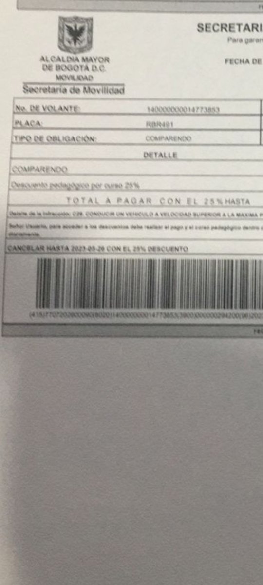 ValentinShelly's tweet photo. @SectorMovilidad una persona hace un curso para un comparendo y ustedes no reportan el curso pero le expiden volante con el 25% de descuento, qué organismo debe acudir la persona si debe hacer un trámite, el curso lo hizo hace un año y en el simit continúa con el pendiente https://t.co/u7pR8Fzuwe