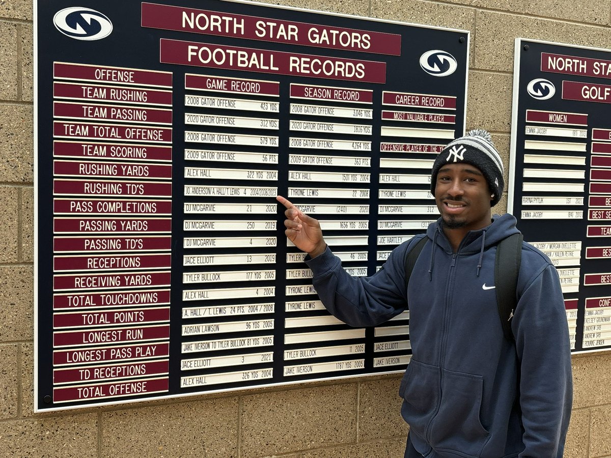 Congratulations to Jordan Anderson for sliding his name onto the record board this morning for most rushing TDs in a game. 

4️⃣
#12

🐊🏈