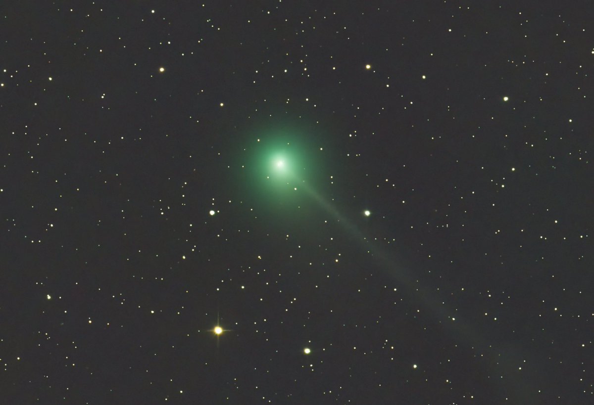 AlastairFox's tweet photo. This is Comet 12P It was first recorded by Chinese astronomers in 1385 in the Ming Shilu. 

C/P12 has an orbital period of 71 years and it orbits the Sun before heading off as far away as the orbit of Neptune.

At the moment it can be found close to the Andromeda constellation. https://t.co/c0uCtBKFx2