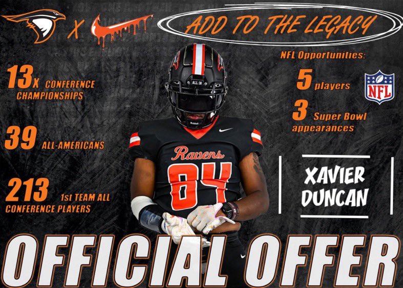 Xavier Duncan (@lilxskooo) on Twitter photo Blessed to receive my second
🅾️ffer from
Anderson University!! AGTG #Theravenway <a href="/coachmonty11/">Coach Monty</a> Blessed to receive my second
🅾️ffer from
Anderson University!! AGTG #Theravenway <a href="/coachmonty11/">Coach Monty</a>