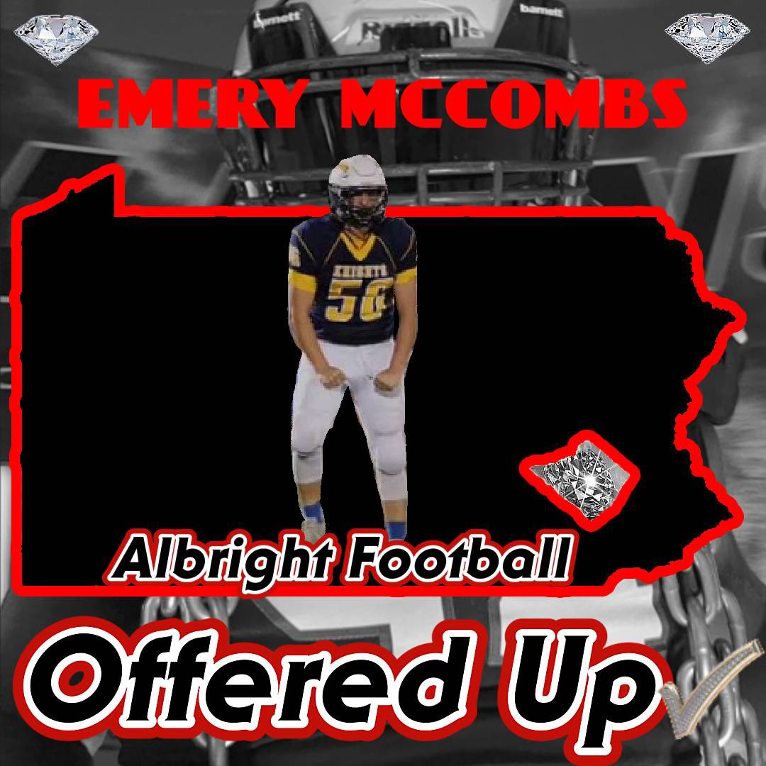 Emery__McCombs's tweet photo. #AGTG I have received my second offer to play college football from Albright @EYAthletics @coachbudk @CoachWeaverAC https://t.co/dLSmn5hjoG