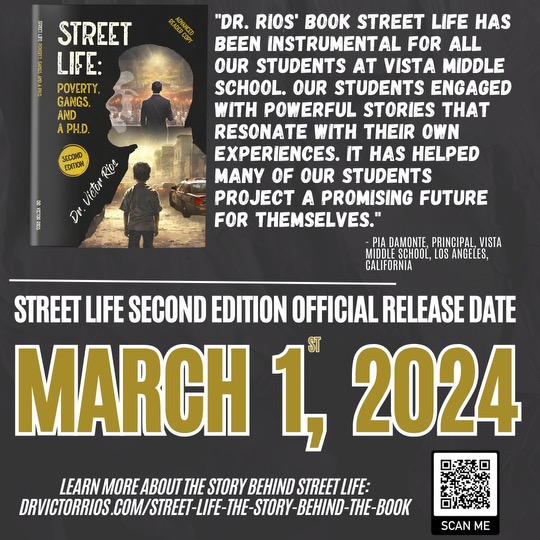 Immense gratitude to everyone we connected with at #CABE2024!🙌🏽 We're thrilled to announce the official release date of Dr. Victor Rios' highly anticipated book, Street Life - Second Edition! Learn more about his incredible journey behind the book➡️drvictorrios.com/street-life-th…