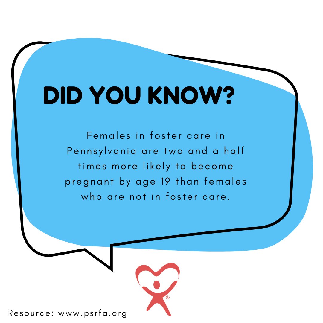 #MondayMotivation: Females in the Pennsylvania foster care system are two and a half times more likely to become pregnant by age 19 than females who are not in foster care. 

You have the power to #ChangeTheirStory. Visit our website to find out more: dauphincountycasa.org