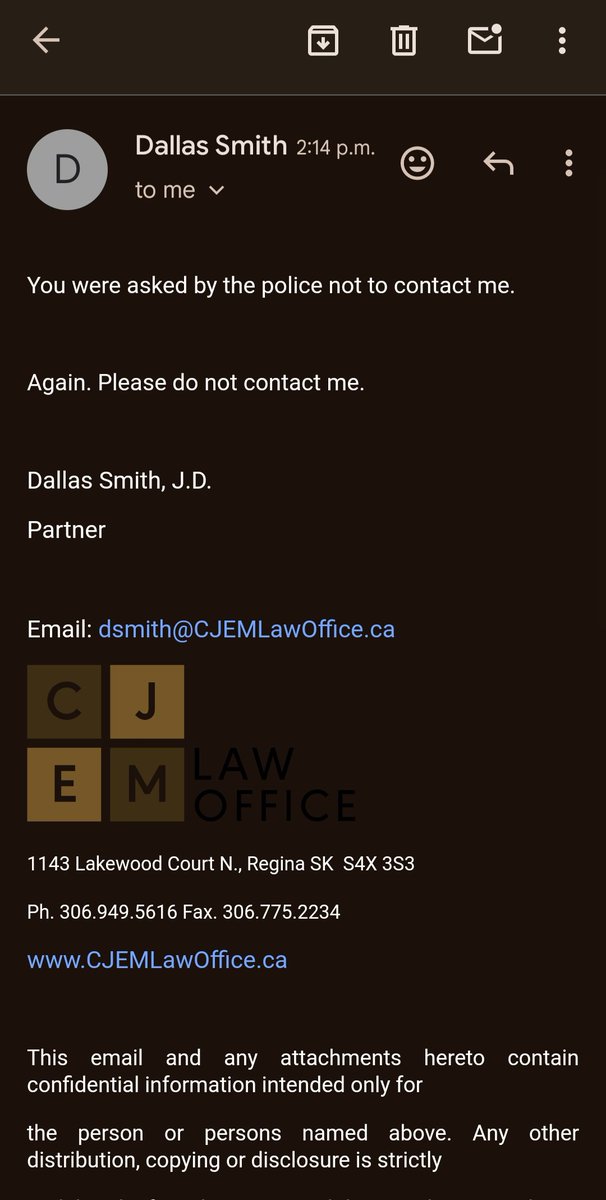 Hey CJEM since when is Dallas Smith a Partner? Helloooo is gmail still working?

#regina #saskatchewan #sask #hillarycook #banjehovahswitnesses #canadiancrime #yqr #community