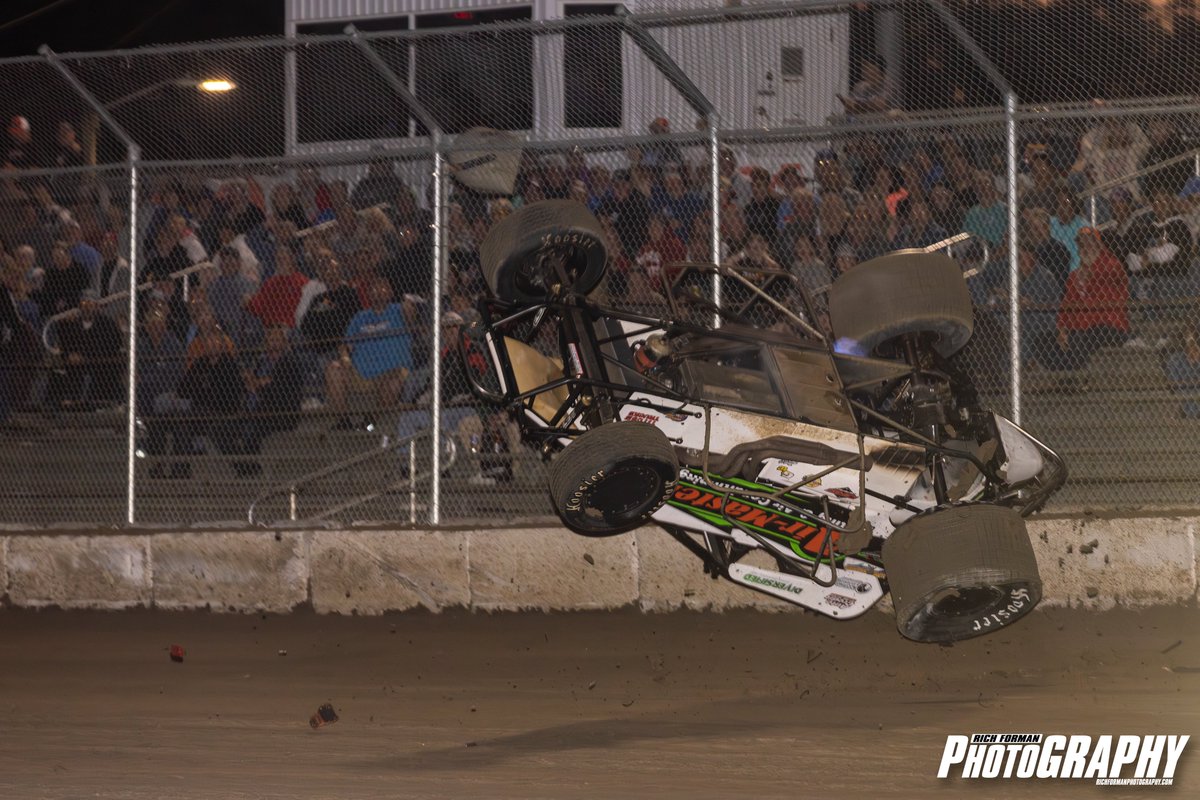 the transponder tried to cross the line... Hunter Maddox in qualifying at Ocala Speedway 2-15-24