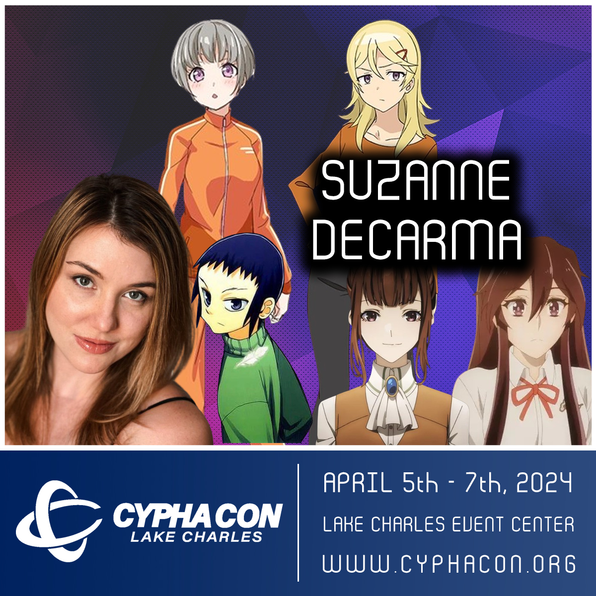 CYPHACON is pleased to announce our next Special Guest, SuzAnne DeCarma! SuzAnne will be joining us April 5th - 7th, 2024 at the @LCCivicCenter in Lake Charles Louisiana! For complete information visit our website, tickets on sale now! cyphacon.org/speakers/featu…