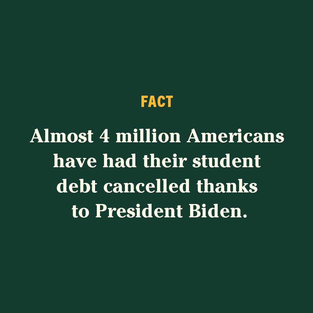 TheDemocrats's tweet image. The Biden-Harris administration has already forgiven more student debt than any other administration in history.