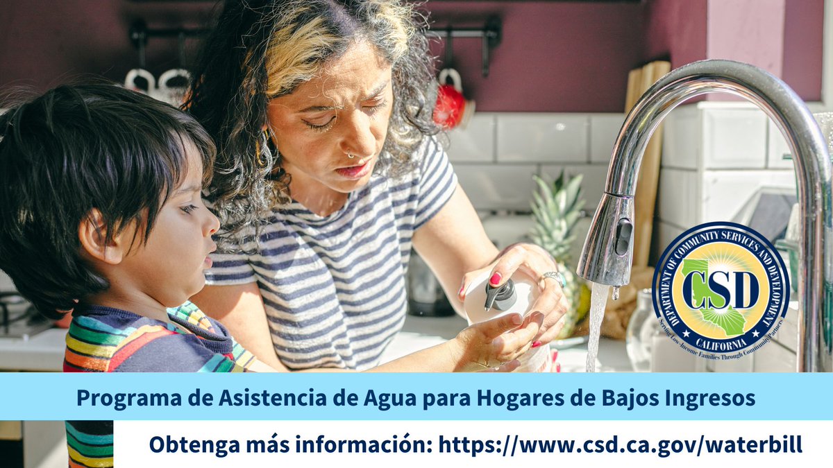 ca_csd's tweet image. La asequibilidad del agua es un desafío para los hogares de bajos ingresos en todo California. #LIHWAP brinda ayuda directa para pagar facturas de agua y alcantarillado. Para obtener información, visite
csd.ca.gov/WaterBill. #PagarMiH2OBill