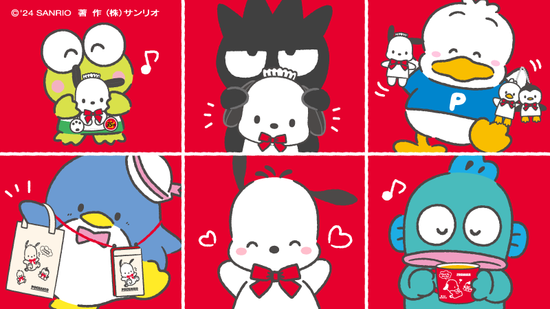 けろっぴ「ポチャッコのグッズを！」 タキシードサム「みんなに