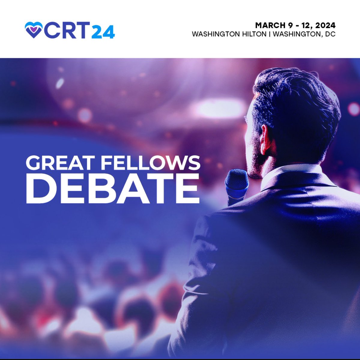 For the first time and new this year! Our great fellows will debate hot topics @CRT_meeting #CRT2024 imaging, physiology, MCS, mitral valve therapies and other. @KalChitturi @IAmDoctorAbhi @BCase07 @GiorgioMedranda @AbbottNews @Philips