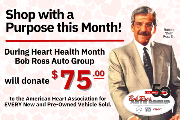 BobRossAuto's tweet photo. Rev up your heart with a new ride from #BobRossAuto this February! ππ For every car sold, we're donating $75 to @American_Heart to support healthy hearts. Drive with heart and make a difference in the community! β€οΈπͺπΌπ #DriveWithHeart #CommunityLove #BobRossCares #HealthyHearts https://t.co/n5qG0uWlyz