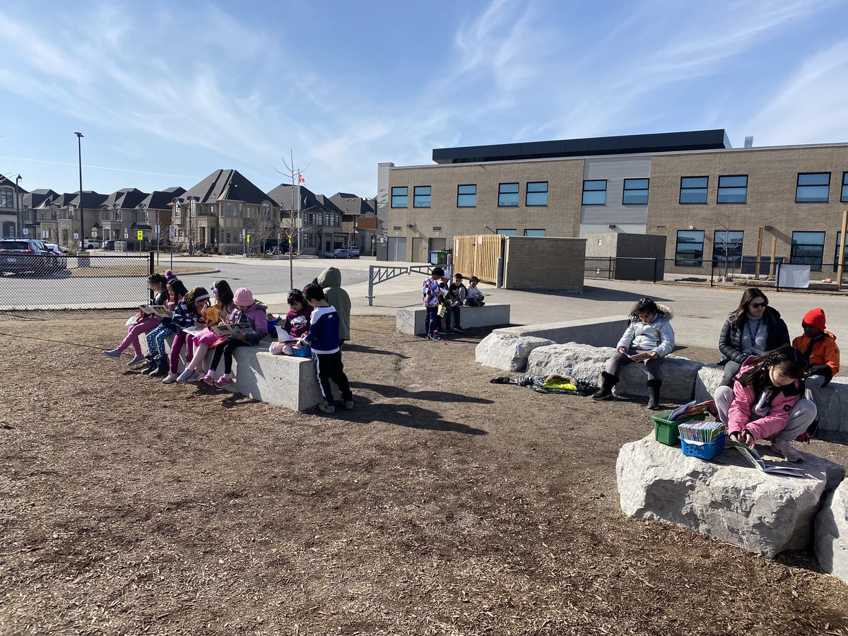 Enjoying reading time outside with the beautiful sunshine <a href="/ddwhdsb/">Dr. David R. Williams Public School</a> <a href="/HaltonDSB/">HDSB</a>