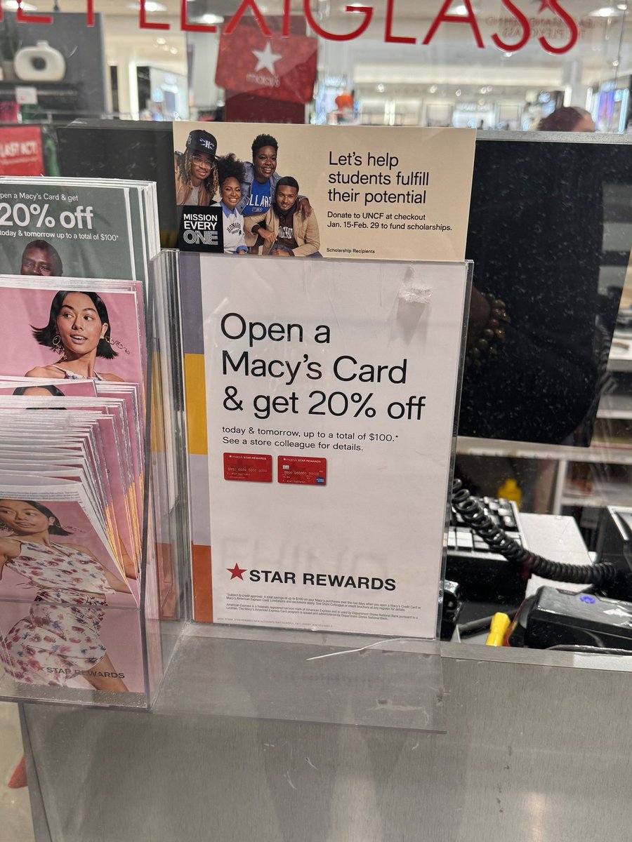 Just stopped by the Macy's out here in Los Angeles to talk with the Executive Manager, and look who I see at the cash register. Thank you all for your support.  Seeing myself in store was a special moment. All Glory to God 🙌🏽🙏🏽❗️ #UNCF #Macys #Godisgood <a href="/Macys/">Macy's</a>