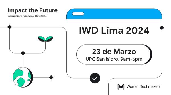 🌟 Únete al "International Women's Day Lima 2024", este 23 de Marzo en UPC San Isidro, 9am-6pm. 
Inspírate, aprende y conecta con mujeres en tech. ¡Cupos limitados! 🚀💜 
Regístrate ya y sé parte del cambio: lu.ma/iwd-lima-2024 
#WTMLima #IWDLima24 #WTMIWD #WTMImpactTheFuture