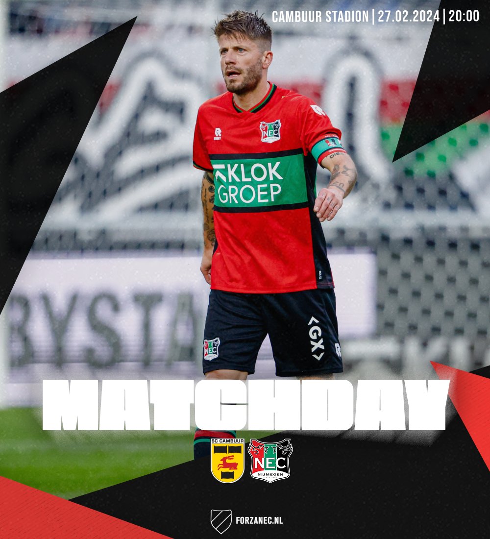 ForzaNECnl's tweet photo. Tijd voor de halve finale van de KNVB Beker! #camnec #necnijmegen #forzanec https://t.co/UtBaCNuUBe