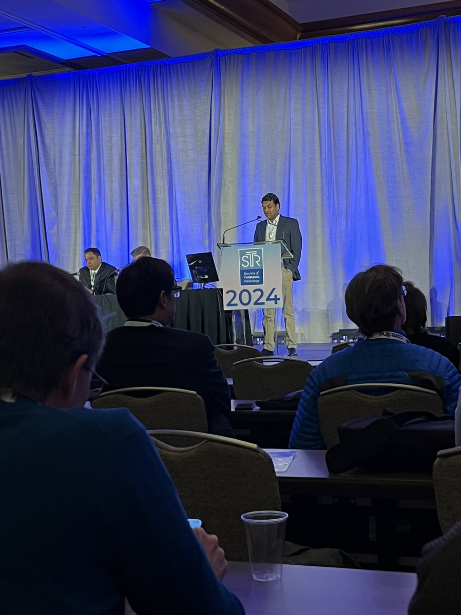 UHChestCardiac's tweet photo. It was wonderful hearing our own Dr. Amit Gupta give an informative presentation about the Clinical Implementation of AI Tools in the Radiology Environment! #uhradiology #STR2024 https://t.co/cyQAz2cTQF