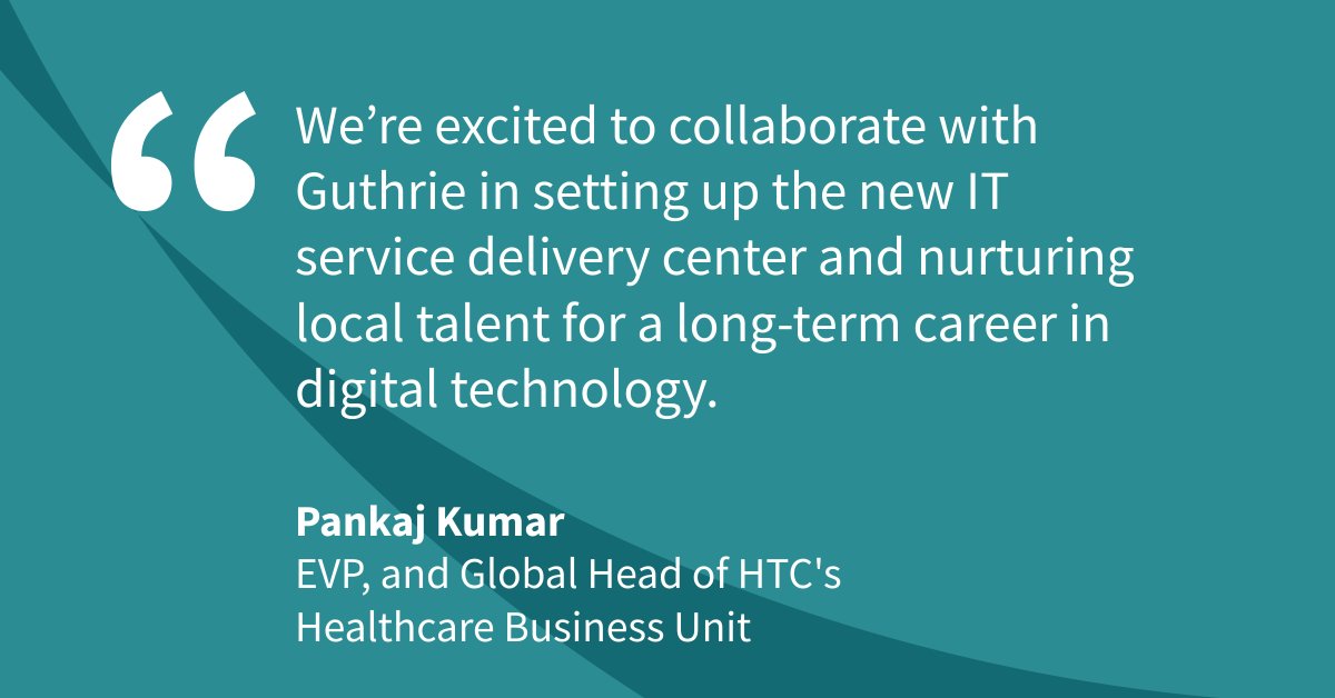 The Guthrie Clinic and @HTCIInc are partnering to continue Guthrie's digital transformation initiative. HTC will support Guthrie's strategic business and IT priorities through infrastructure modernization as part of a multi-year partnership.