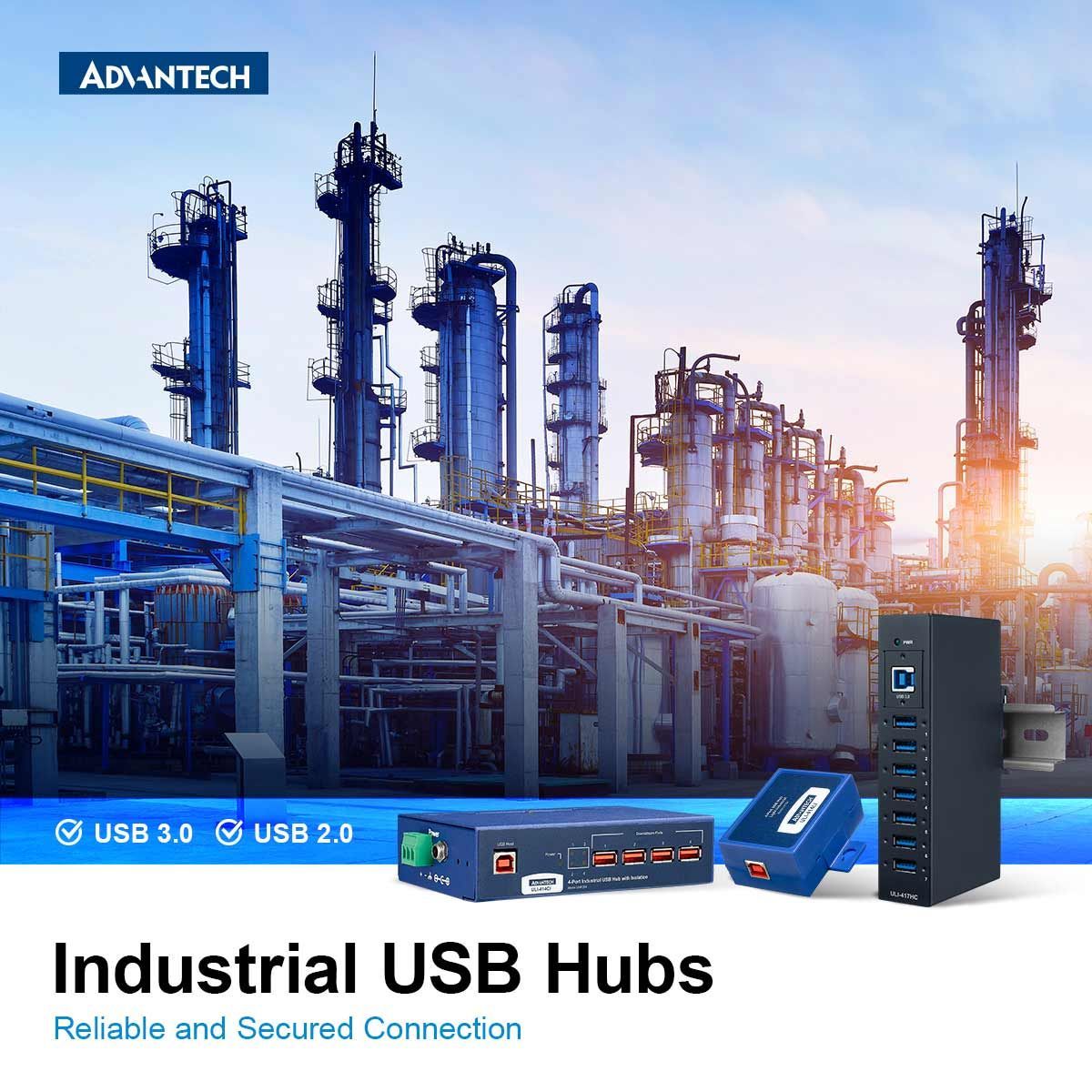 Advantech_India's tweet photo. 📢  Introducing Advantech’s Industrial Hubs 

✔️ Industrial design Surge / ESD / isolation / wide temperature
✔️ High Retention USB Port Stays connected in high-vibration environments
✔️ Screw lock designed for USB3 Vision
Discover now: https://t.co/QIYYkjwKxR https://t.co/viMWxmZaZn