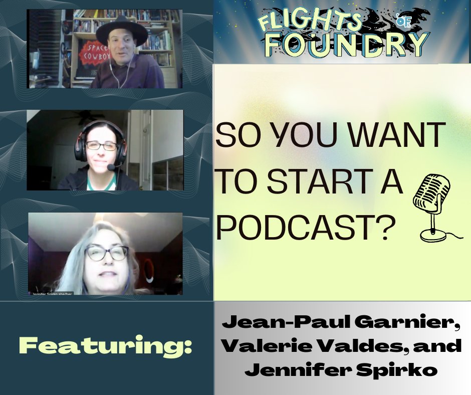 You’ve been saying you’ve wanted to do it for years—now’s the time to get started! In this Flights of Foundry 2023 panel, @JPLGarnier, @valerievaldes, and @jenspirko share tips and tricks for embarking on your very own podcast journey. youtu.be/DZgrOVNq6zE