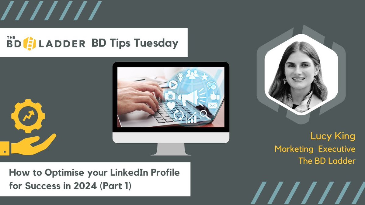 BdLadder's tweet image. Optimise your LinkedIn Profile in 2024!

This BD Tips Tuesday video is Part 1 of our two-part series on how to best optimise your LinkedIn profile and strengthen your online presence. zurl.co/vHH0 

#BusinessDevelopment #LinkedInProfileOptimization #LinkedInTips
