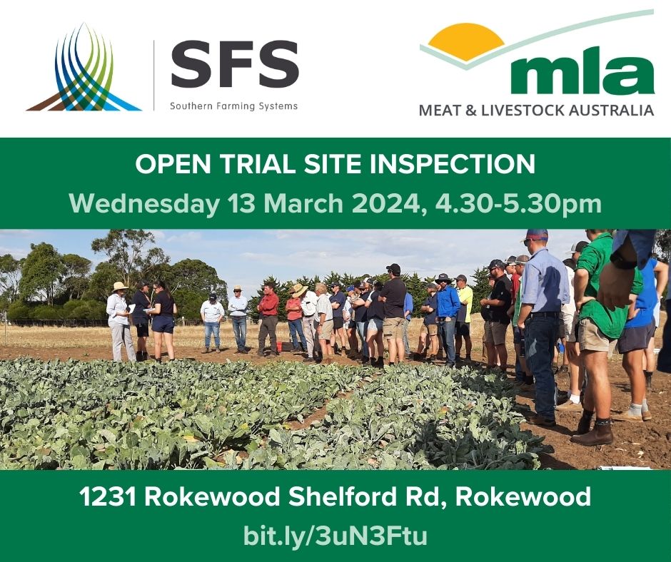 Southern Farming Systems (@southernfs) on Twitter photo Don’t miss out on the Open Trial site at Rokewood, 13 March, 4.30-5.30pm. Come check out the new research in pasture and learning opportunities.
Register bit.ly/3uN3Ftu
<a href="/meatlivestock/">Meat & Livestock Australia</a> Don’t miss out on the Open Trial site at Rokewood, 13 March, 4.30-5.30pm. Come check out the new research in pasture and learning opportunities.
Register bit.ly/3uN3Ftu
<a href="/meatlivestock/">Meat & Livestock Australia</a>