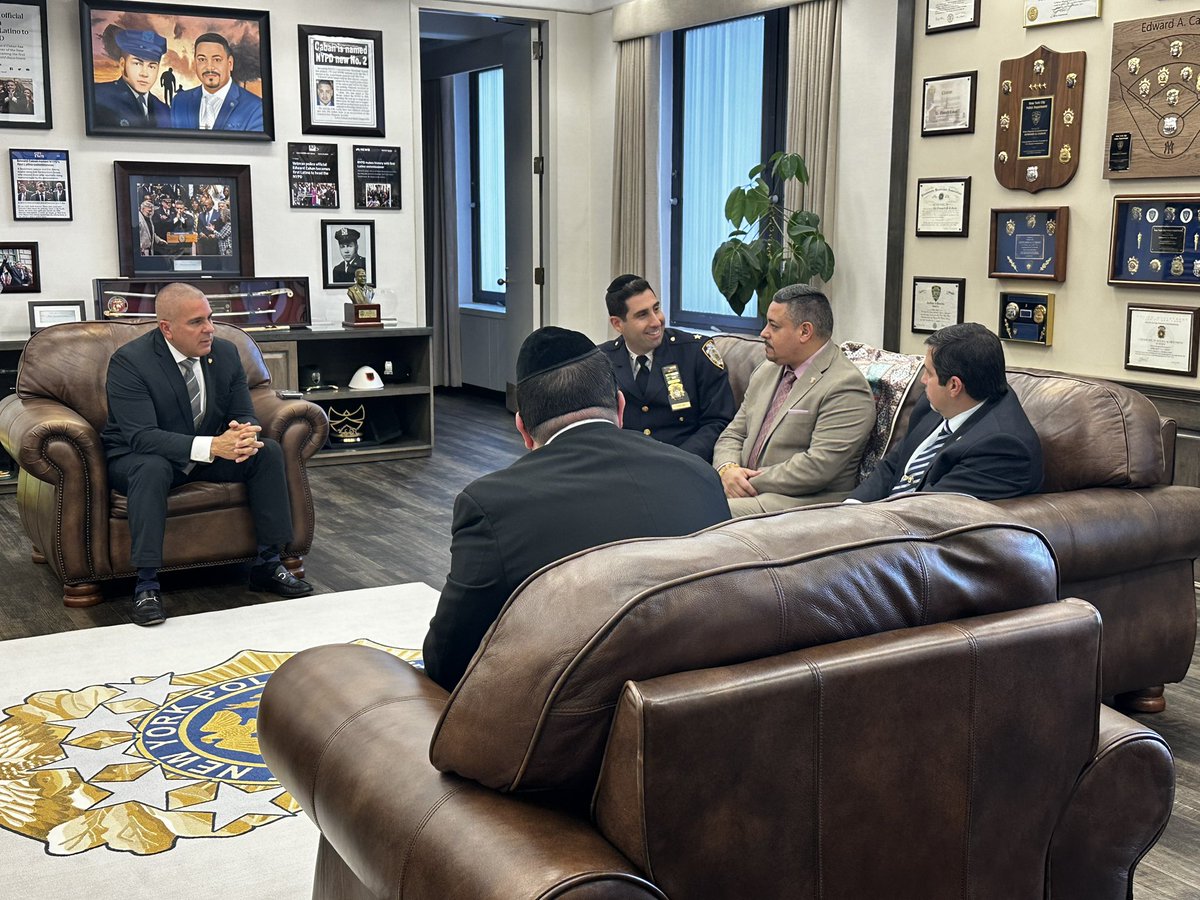 Jessica S. Tisch (@nypdpc) on Twitter photo It was great to meet with newly promoted Deputy Chief Richie Taylor and Joel Eisdorfer, senior advisor to our <a href="/NYCMayor/">Mayor Eric Adams</a>. Richie and Joel are incredible ambassadors between those who serve and the Jewish community across New York City.
Thank you for all you do! It was great to meet with newly promoted Deputy Chief Richie Taylor and Joel Eisdorfer, senior advisor to our <a href="/NYCMayor/">Mayor Eric Adams</a>. Richie and Joel are incredible ambassadors between those who serve and the Jewish community across New York City.
Thank you for all you do!
