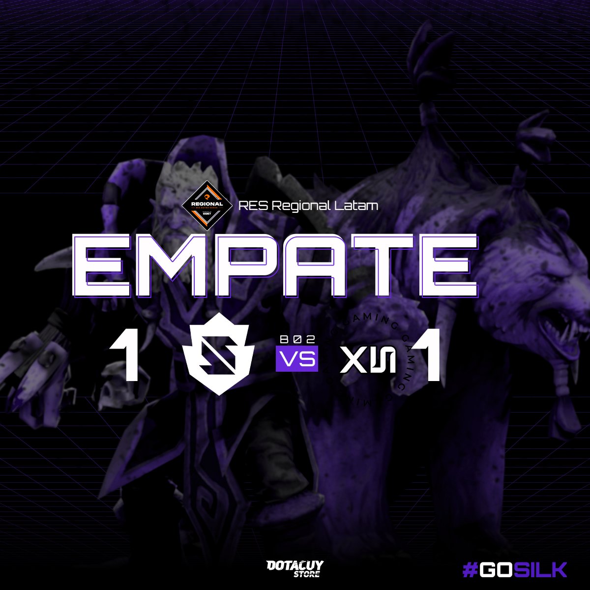 ¡EMPATE!

Igualamos el marcador después de no sacarnos ventajas con <a href="/x5gamingdota/">x5 Gaming 🇧🇷🇵🇪🇦🇷</a>

De esta manera quedamos empatados en puntos y dentro de unos días jugaremos un tiebreak para definir si pasamos en primer, segundo o tercer lugar.

Lo importante: YA ESTAMOS EN PLAYOFFS 💪🏽

#GOSILK