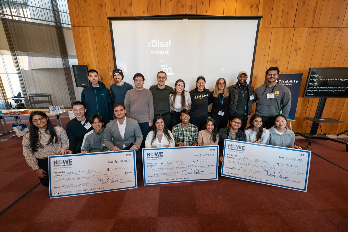 PerkinsVision's tweet photo. #HackDisability: AI for Accessibility at @MIT_CSAIL is a wrap – and what a weekend it was!
Ten incredible teams came together to solve some of the most pressing issues facing the #disability community today – and the solutions they developed were nothing short of revolutionary. https://t.co/DIA8p1epW3