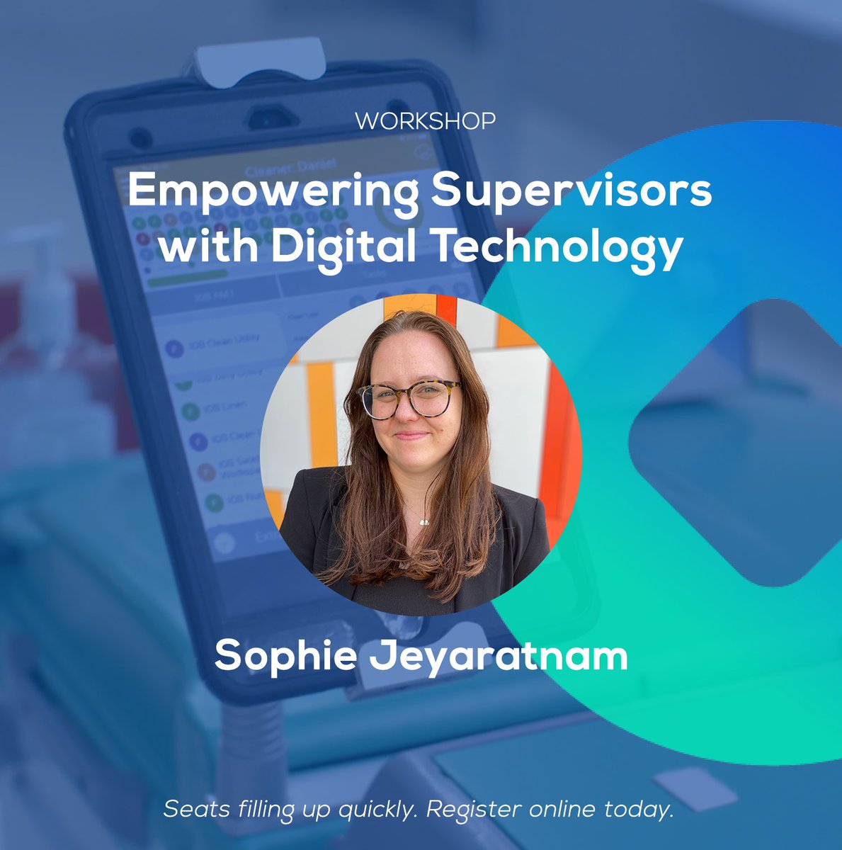 iCleanConf's tweet photo. 💡Empowering Supervisors with Digital Technology
We are excited to announce a unique workshop by the Digital Cleaning Management Specialist - Sophie Jeyaratnam.
📌 Details about the conference and registration are available on the iClean 2024 website - https://t.co/JRe7jB7DHL https://t.co/RMUjQ7cZ2P