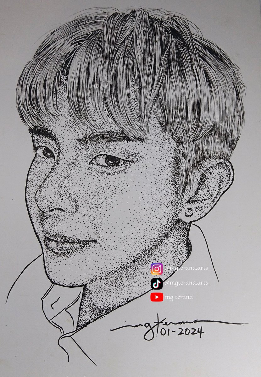 kapoyArtist's tweet photo. "Stippling Portrait of Sb19 Justin"

Sb19 Justin #fanart
Medium: Drawn using Uni Pin (0.1-0.5) on vellum board (5" x 7")

Socials:
IG: mgterana.arts_
Tiktok: mgterana.arts_

#SB19_JUSTIN
#sb19
#TikTok https://t.co/m0NhtYhb8x https://t.co/ZmKjaxgOhd