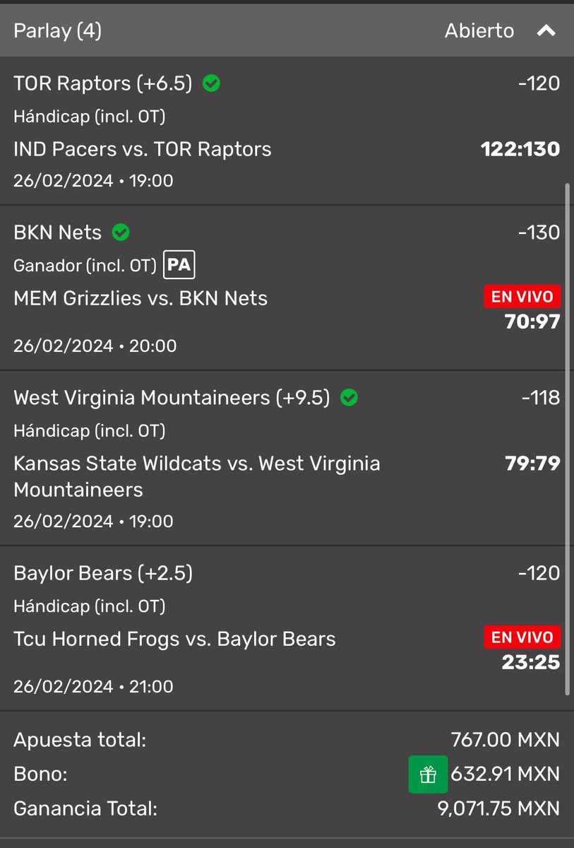 NaniLRE's tweet photo. 🚨|| Ojo 👁️ 

Si cobramos este soñador en mis grupos, voy a sortear $300 para un desayunito ‼️

Ya pico NETS ✅
Ya pico Raptors +6 ✅
Ya pico West Virginia +10 ✅

Necesitamos la magia de Baylor , para cobrar la BOMBA Y EL SOÑADOR +1000🤴🏻👨🏻‍🍳

Necesito sentir su magia ❤️❤️❤️🪄🪄🪄 https://t.co/sxrKf1Xfh6