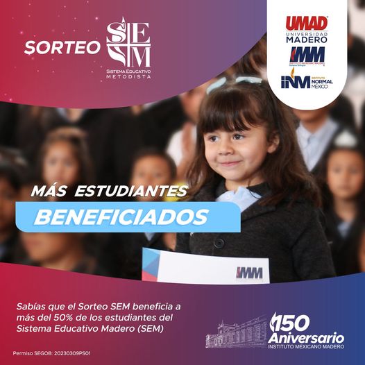 Con nuestro Sorteo SEM tienes la oportunidad de apoyar la educación de nuestros Maderistas. ¡Conoce más de nuestro Sorteo y cómo puedes ayudar! 👉 sorteoumad.com