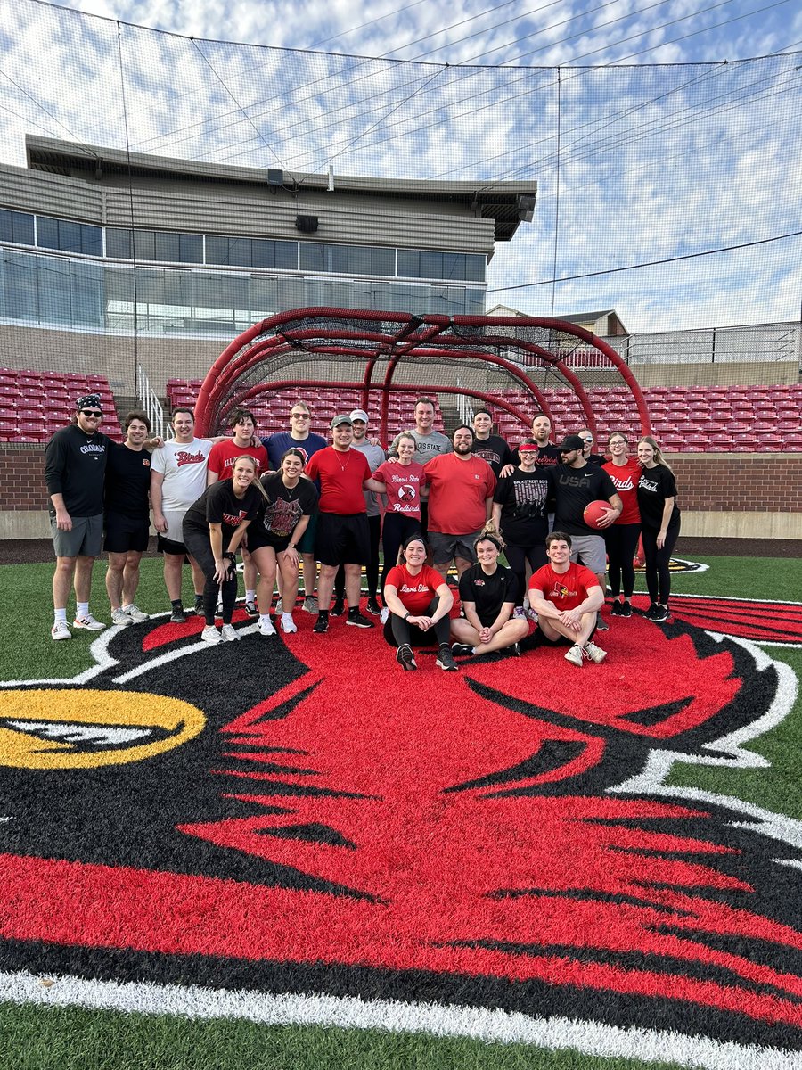 PaulKabbes's tweet photo. External teams that kickball together stay together. Appreciate @RedbirdBaseball for letting us use their field today for our monthly team meeting. 

Love this group that is the team behind the teams. https://t.co/oqSP2T57qX