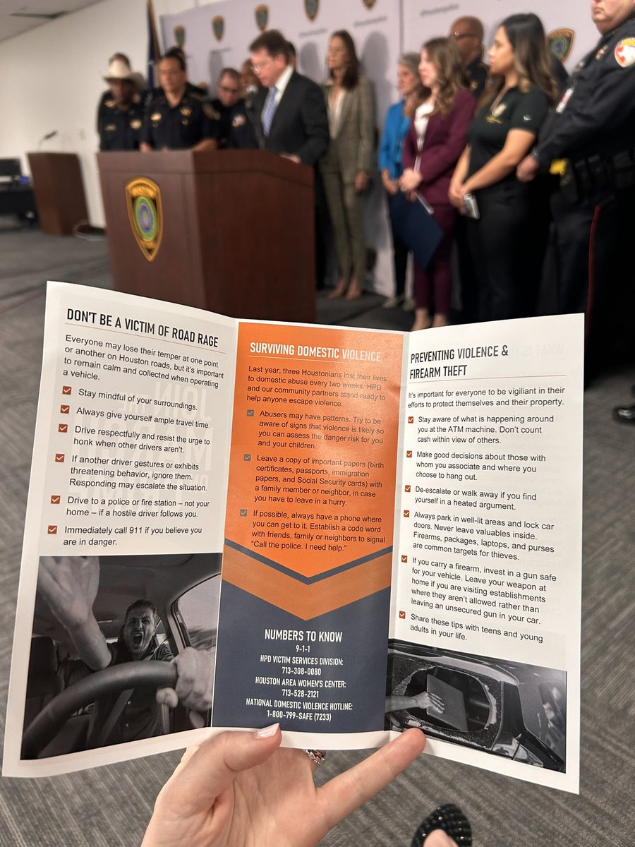 Collaboration between law enforcement was the theme at today’s presser to kick off our 40th year of #MarchonCrime. @HPD & our regional partners will be focusing on road rage/street racing + violent crime & domestic violence. Stay vigilant & keep reporting suspicious activity.