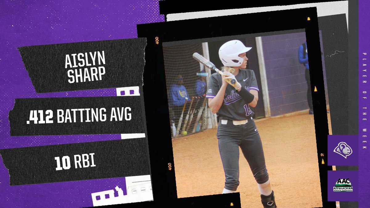 AAC Sports (@aacsports) on Twitter photo Congrats to Aislyn Sharp of <a href="/GoKoalas/">Columbia College Athletics</a> on being named the #AACSB Player of the Week - bit.ly/3OXtIVU
#NAIASoftball #ProudToBeAAC Congrats to Aislyn Sharp of <a href="/GoKoalas/">Columbia College Athletics</a> on being named the #AACSB Player of the Week - bit.ly/3OXtIVU
#NAIASoftball #ProudToBeAAC