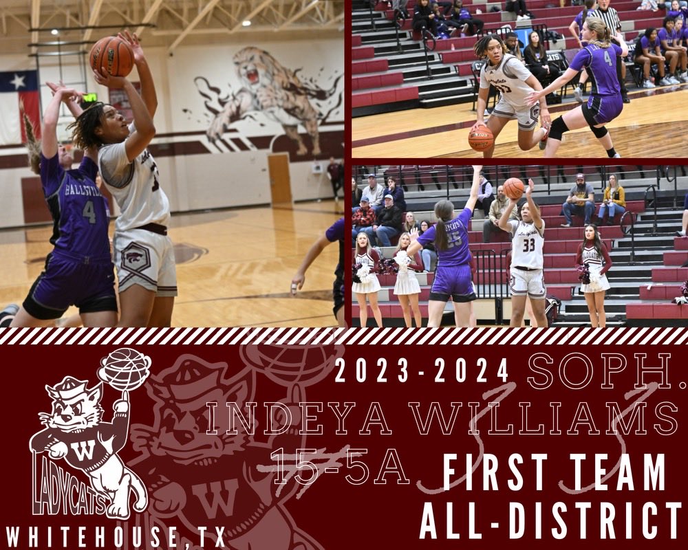 Congrats Indeya! First team All-District!
<a href="/WHSTX_Athletics/">Whitehouse Athletics</a> <a href="/BrandonOSports/">Brandon Ogden</a>