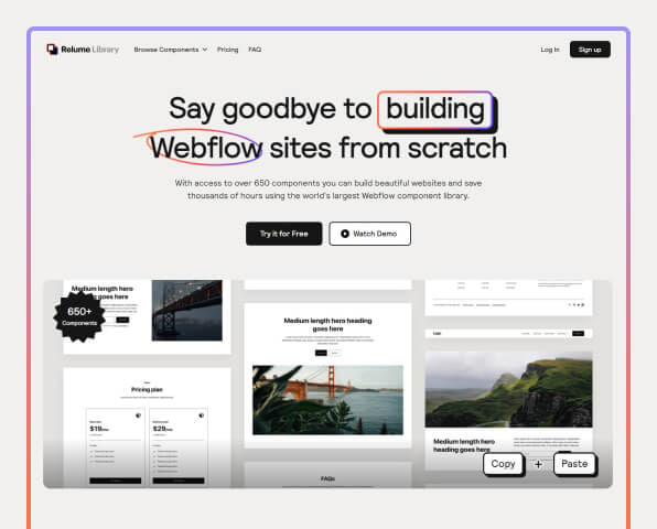 zerocodercom's tweet image. Discover @Relume, your go-to AI site builder! 🚀 Easy as 1-2-3: input prompt, tweak, launch 🌐. Free, supports Russian, exports to Illustrator & Figma. Start now! 💡#WebDesign #AIPower #Zerocoder