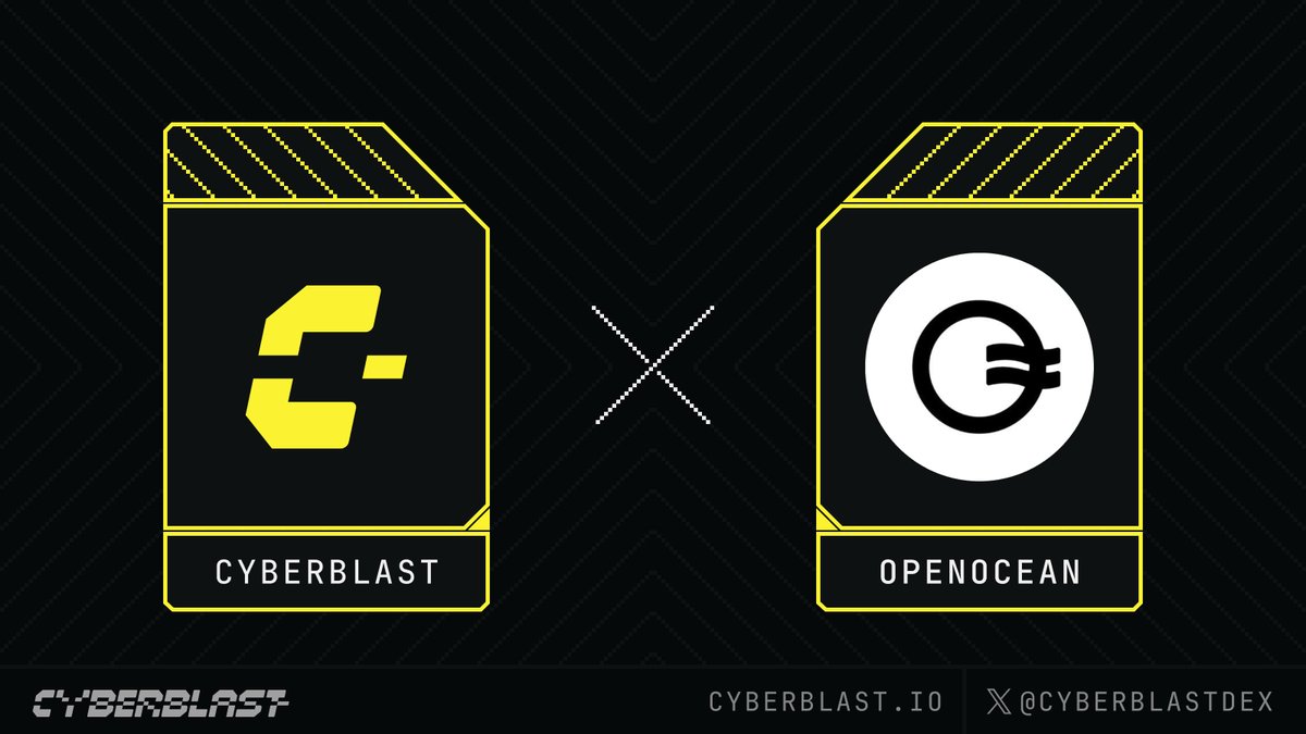 Cyberblast ๐ฆพ (@cyberblastdex) on Twitter photo ๐จ Partnership Alert ๐จ
<a href="/OpenOceanGlobal/">OpenOcean - An EVM + Solana DeFi Aggregator</a> is a leading DeFi liquidity aggregator coming soon to @Blast_L2๐ฅ
By joining our top notch UX expertise with the powerful OpenOcean APIs, Cyberblast will be the best place to trade Blast tokens ๐ฆพ
Yeah, the week's barely started ๐ ๐จ Partnership Alert ๐จ
<a href="/OpenOceanGlobal/">OpenOcean - An EVM + Solana DeFi Aggregator</a> is a leading DeFi liquidity aggregator coming soon to @Blast_L2๐ฅ
By joining our top notch UX expertise with the powerful OpenOcean APIs, Cyberblast will be the best place to trade Blast tokens ๐ฆพ
Yeah, the week's barely started ๐