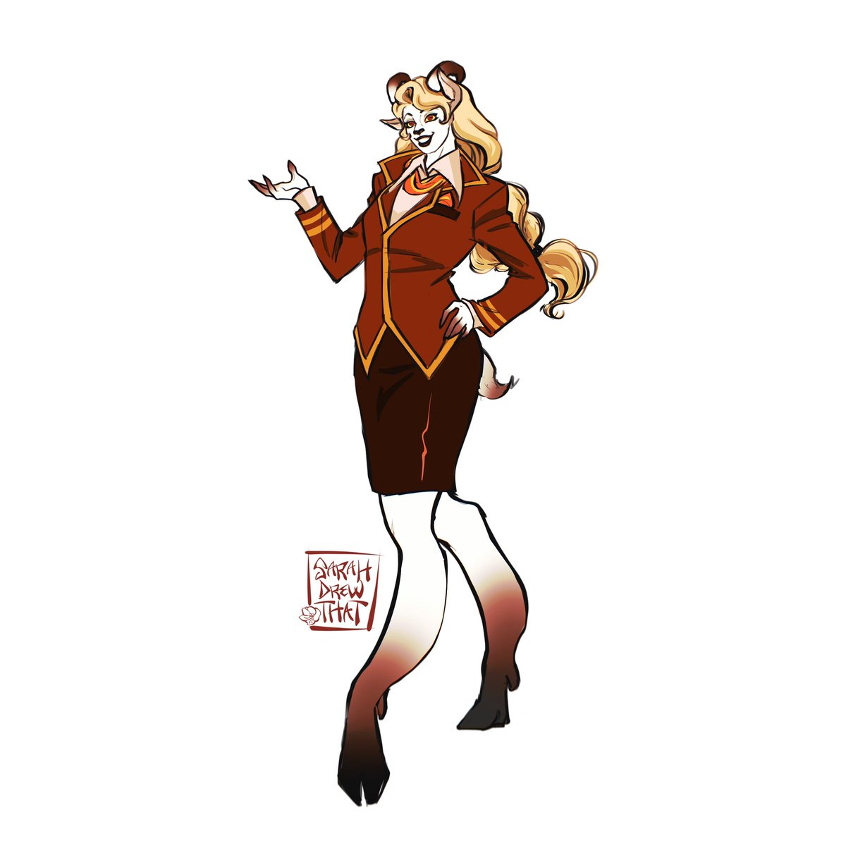 sarahdrewthat's tweet photo. some Hazbin Hotel redesigns 💫 https://t.co/YmWKRVOb0e