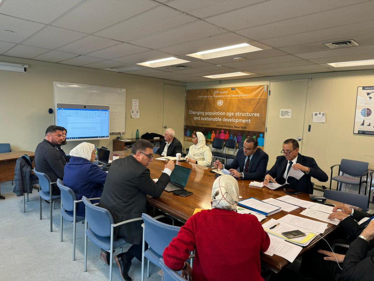 wafahosn's tweet photo. #UNESCWA held a meeting 26 Feb to the Delegations the Statistical offices of ESCWA countries participating at the #55th Statistical Commission in NY: Kuwait, #psa_qatar, #HCP Morocco, #Palestine, Jordan #CAPMAS Egypt present regional positions on 9 items on behalf of Arab Group. https://t.co/9ur0tDItRr