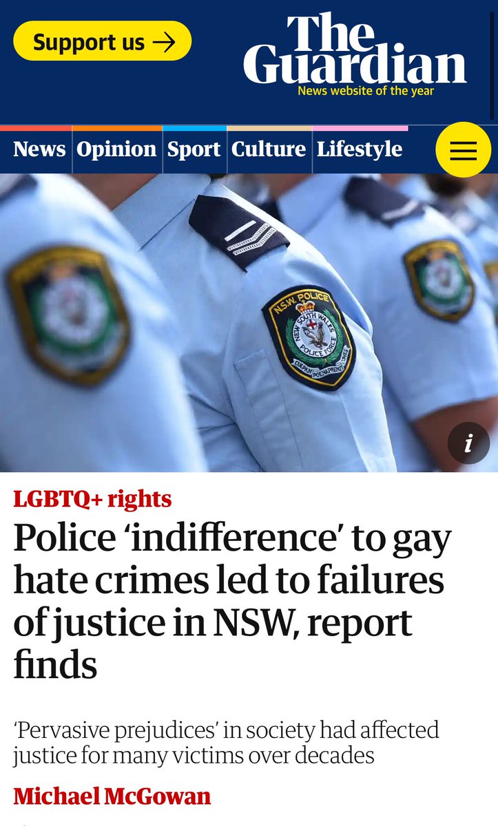 sallyrugg's tweet photo. It’s okay if you aren’t closely following &amp; keeping top of mind the history of police violence &amp; prejudice against LGBTIQ community, but to see so many people who are confused by calls for police not to march in MG react with condemnation rather than curiosity is disappointing. https://t.co/R3QZcSx3Q2