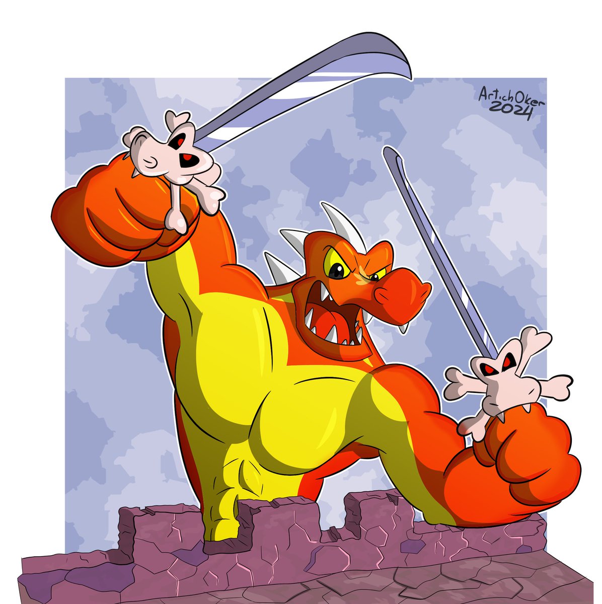 2/2 Kreepy Krow, Kerozene and Kaptain K.rool. #dkc2