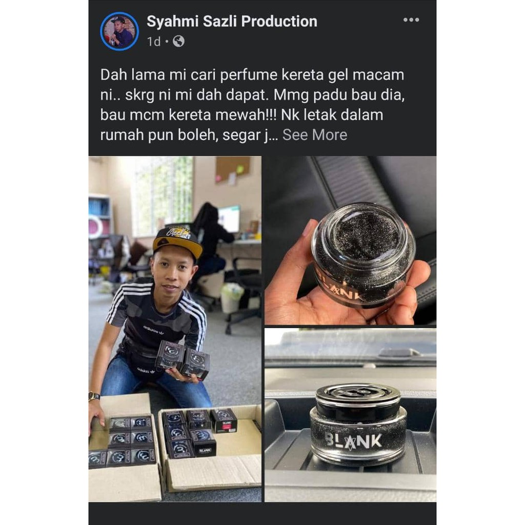 Bau ni memang tahan lama wangi. Bau pun kuat, tapi tak sakit kepala. Bekas dia pun exklusif. Boleh letak Dalam kereta atau buh dlm rumah.
Patut ramai suka bau mmg bau mahal...syahmi sazali punya.