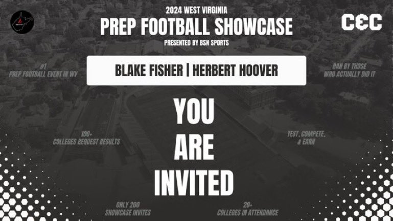 Thankful to receive an invite to the C&C Prep Football Showcase! @CoalfieldsCo @jfields50