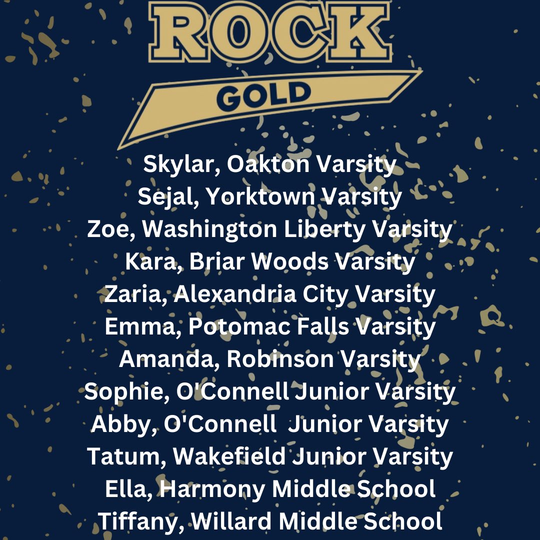 Congratulations to all our talented student athletes for making their respective varsity, junior varsity, and middle school teams. #TogetherWeROCK
